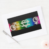 Love Equality Rechthoekige Sticker (Envelop)