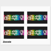 Love Equality Rechthoekige Sticker (Vel)