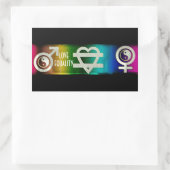 Love Equality Rechthoekige Sticker (Tas)