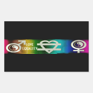 Love Equality Rechthoekige Sticker