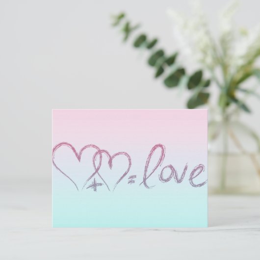 Love Equation Briefkaart (Staand voorkant)