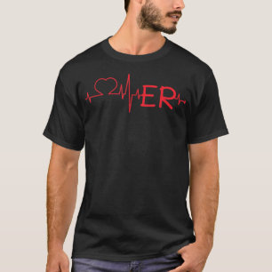 Love ER Heartbeat dokter verpleegkundigen hospitaa T-shirt