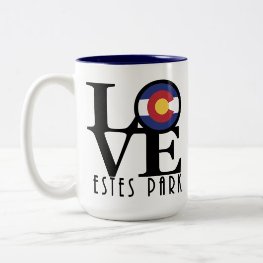 LOVE Estes Park 15oz Tweekleurige Koffiemok (Links)