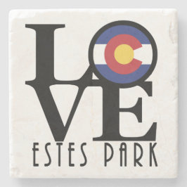 LOVE Estes Park CO Stenen Onderzetter