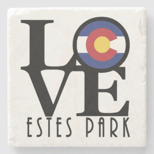 LOVE Estes Park CO Stenen Onderzetter