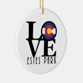 LOVE Estes Park Colorado Keramisch Ornament (Rechts)