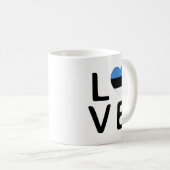 Love - Estonia Flag Koffiemok (Voorkant rechts)