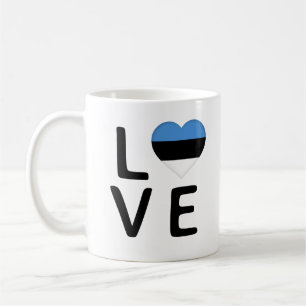 Love - Estonia Flag Koffiemok