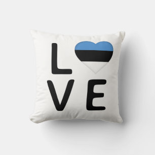 Love - Estonia Flag Kussen