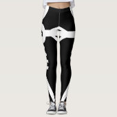 Love Eternal Skeletons Icon 2007 Zwart-wit Leggings (Voorkant)