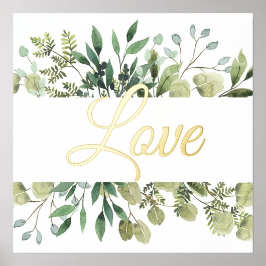 Love Eucalyptus Wedding Folie Afdrukken (Voorkant)