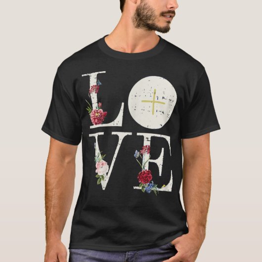 Love Eucharist First Holy Communion Christian Cath T-shirt (Voorkant)