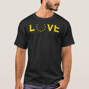 Love Europe Flag Union Jack EU Flag Anti Brexit Pa T-shirt