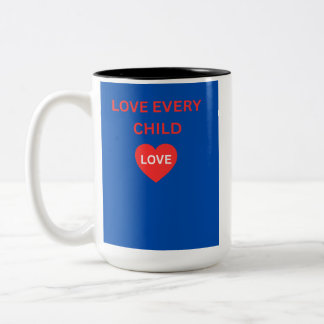 Love Every Child Heart Coffee Mok | Inspirerend