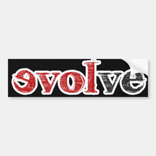 Love Evolve Bumpersticker (Voorkant)