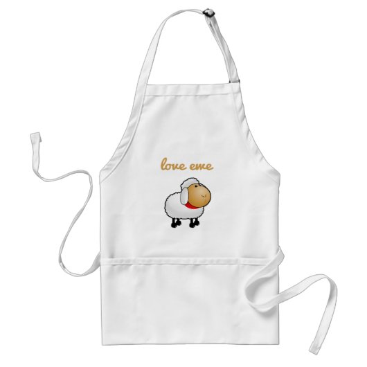 Love Ewe Standaard Schort (Voorkant)