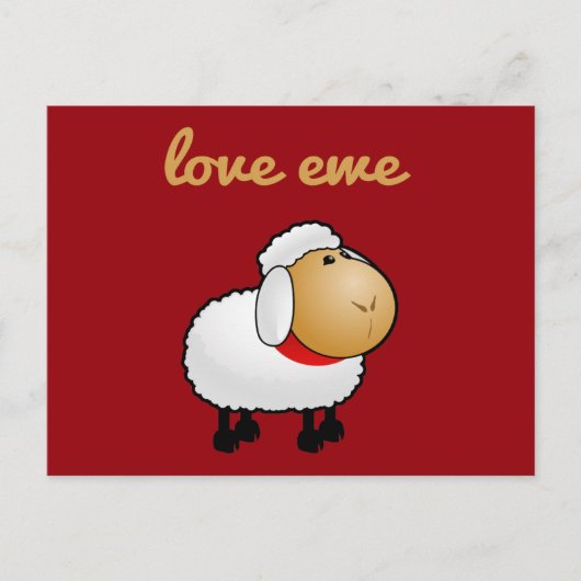Love Ewe (you) Briefkaart (Voorkant)