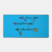 Love Explore Adventure Arrow Tribal Boho Design Bureaumat (Voorkant)