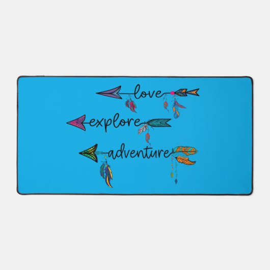 Love Explore Adventure Arrow Tribal Boho Design Bureaumat (Voorkant)