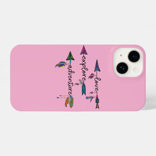 Love Explore Adventure Arrow Tribal Boho Design iPhone Hoesje (Achterkant horizontaal)