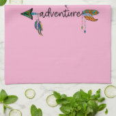 Love Explore Adventure Arrow Tribal Boho Design Theedoek (Gevouwen)