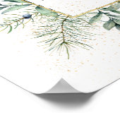 LOVE faalt nooit Bijbel Elegant Greenery Poster (Hoek)