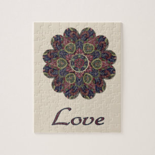 LOVE Fabric Collage Flower Inspiration Series Legpuzzel
