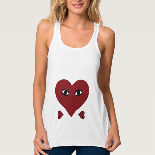 Love Face Heart Tanktop (Voorkant)