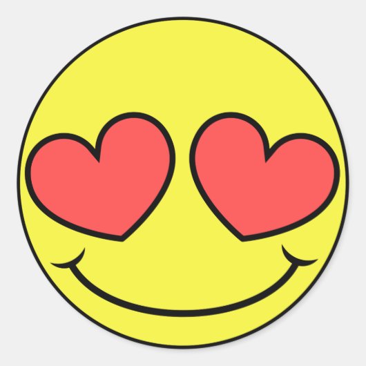 Love Face Ronde Sticker (Voorkant)