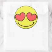 Love Face Ronde Sticker (Tas)