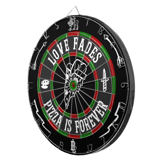 Love Fades Dartboard Dartbord (Voorkant Rechts)