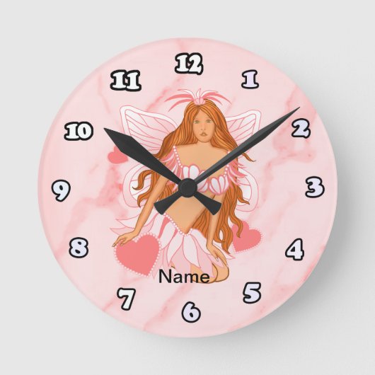Love Fairy aangepaste sprookjesklok Ronde Klok (Voorkant)
