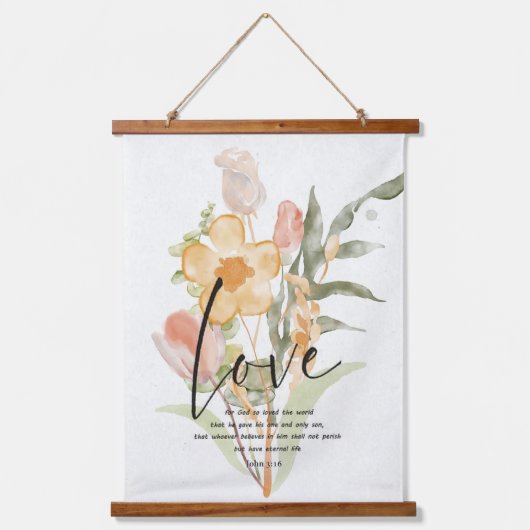 Love-Faith-Hope Hangend Wandkleed (Voorkant)