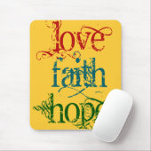 LOVE FAITH HOPE MUISMAT (Met muis)