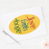 LOVE FAITH HOPE OVALE STICKER (Envelop)