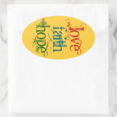 LOVE FAITH HOPE OVALE STICKER (Tas)