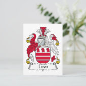 Love Family Crest Briefkaart (Staand voorkant)