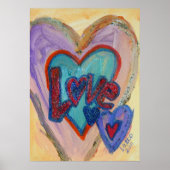 Love Family Hearts schildert Art Poster Print (Voorkant)