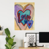 Love Family Hearts schildert Art Poster Print (Thuiskantoor)