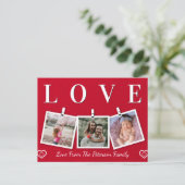Love Family Photo Valentijns Briefkaart (Staand voorkant)