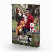 Love Family White Script Aangepaste verticale foto (Rechts)