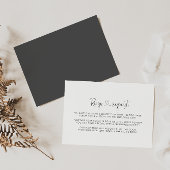 Love Fancy Script Huwelijksrecept Verzoek Informatiekaartje