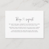 Love Fancy Script Huwelijksrecept Verzoek Informatiekaartje (Voorkant)