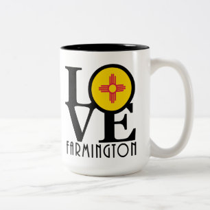 LOVE Farmington New Mexico 15oz Tweekleurige Koffiemok