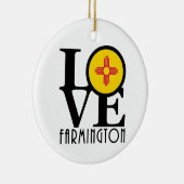 LOVE Farmington New Mexico Keramisch Ornament (Rechts)