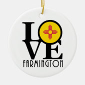 LOVE Farmington New Mexico Keramisch Ornament (Voorkant)
