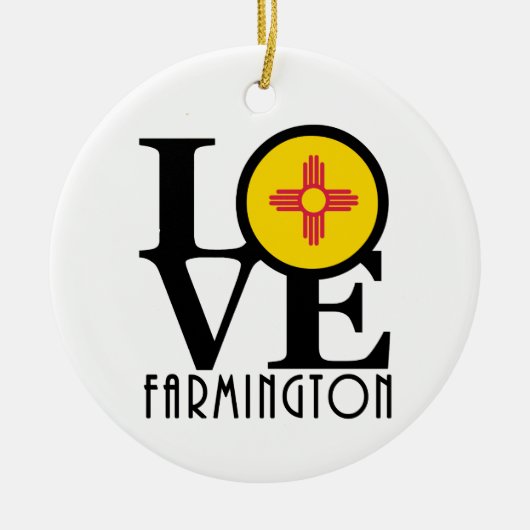 LOVE Farmington New Mexico Keramisch Ornament (Voorkant)