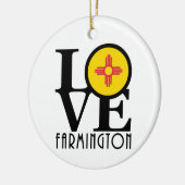 LOVE Farmington New Mexico Keramisch Ornament (Links)