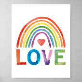 LOVE Felgekleurde Regenboog Kinderkamer Decoratie (Voorkant)