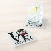 LOVE Felton California Glazen Onderzetter (Schuin)